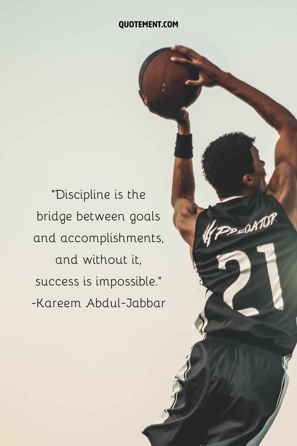 Discipline is the bridge between goals and accomplishments, and without it, success is impossible