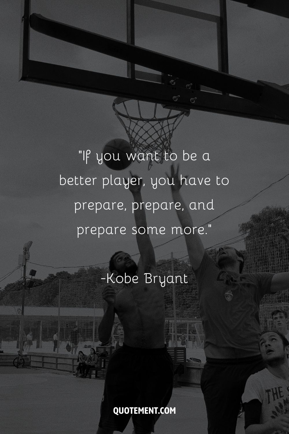 Hoops under the open sky representing a preparation quote.
