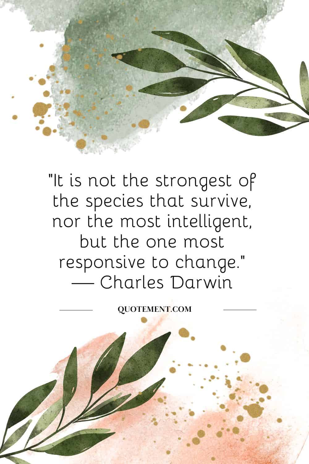 “It is not the strongest of the species that survive, nor the most intelligent, but the one most responsive to change.” — Charles Darwin