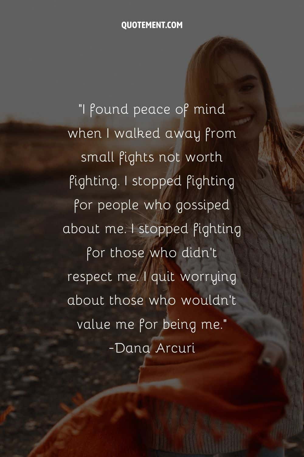 Powerful quote on handling toxic people and a woman in nature.