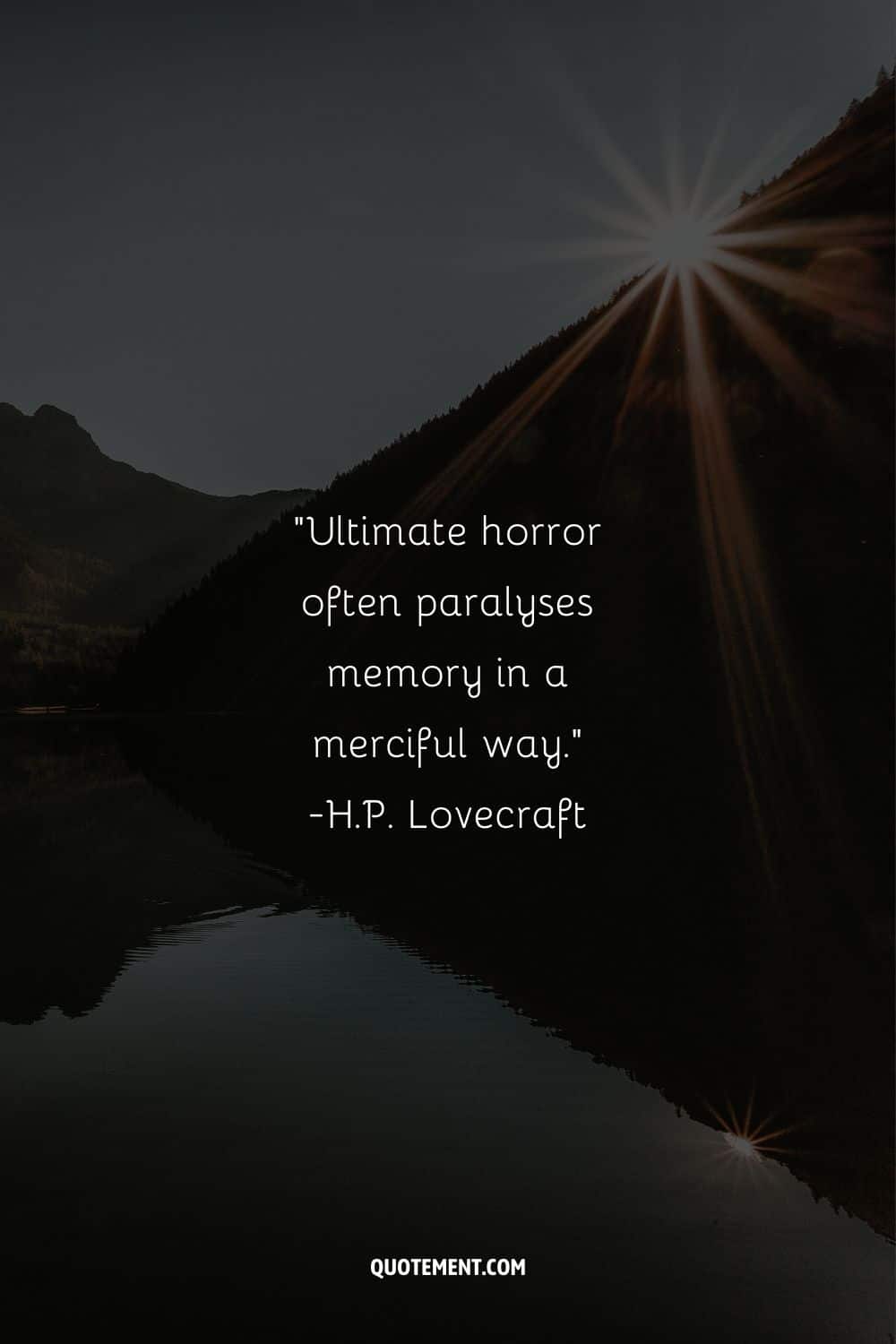 Ultimate horror often paralyses memory in a merciful way