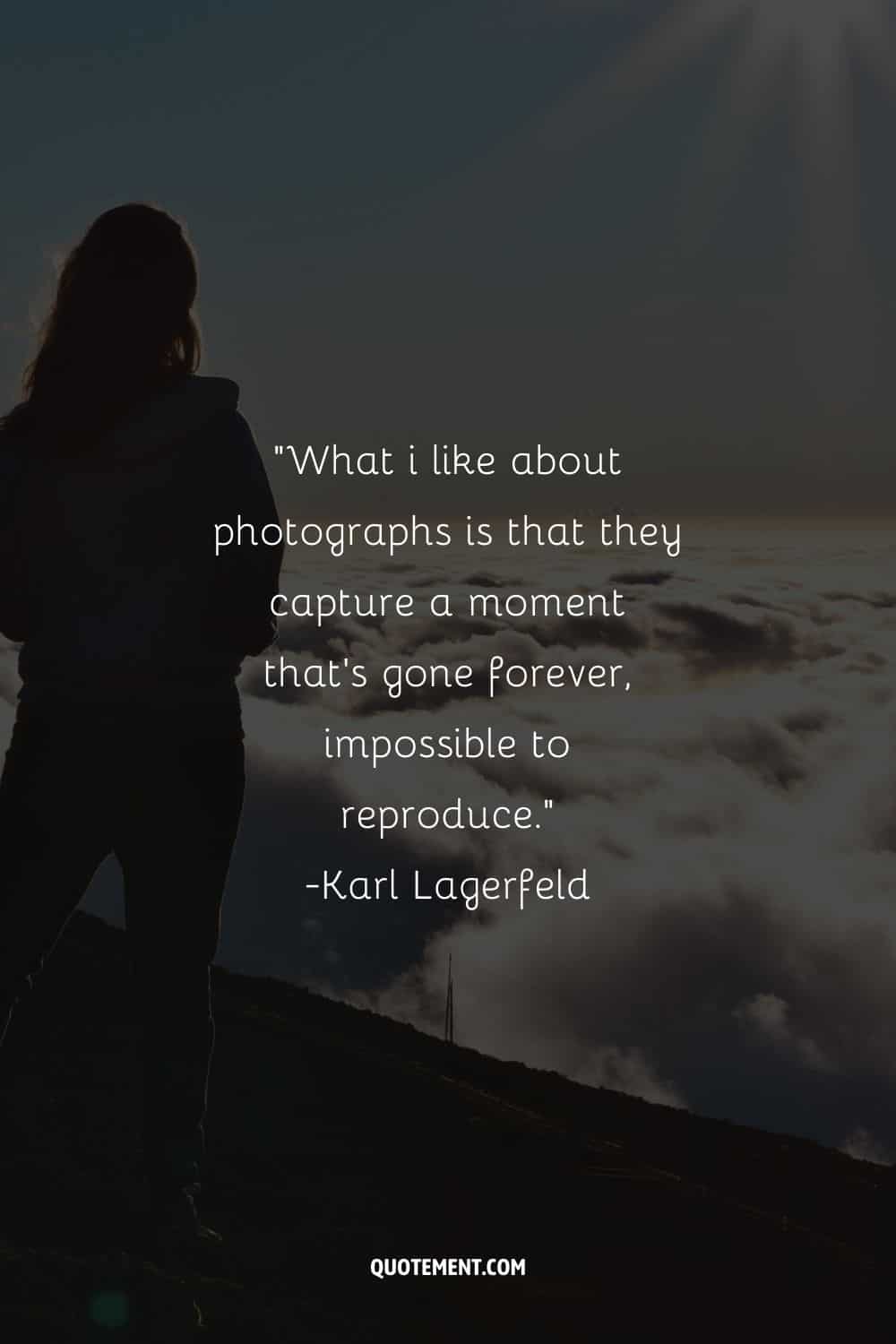 a girl looking at the clouds representing quote about memories