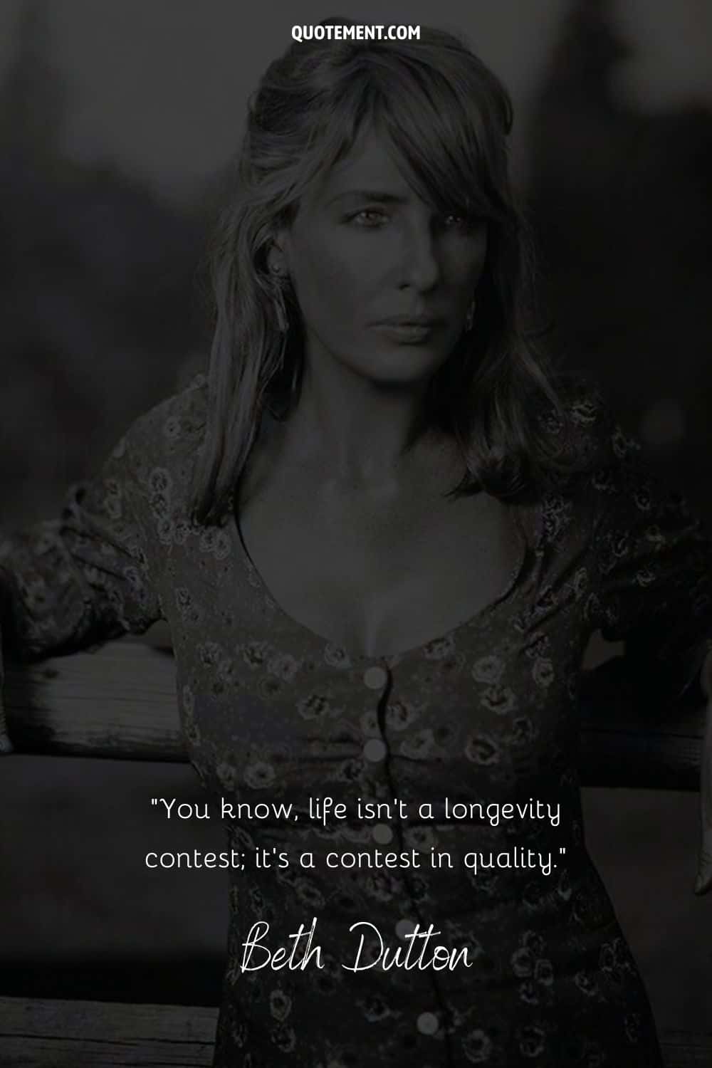 attractive Beth Dutton posing representing wise quote by Beth Dutton