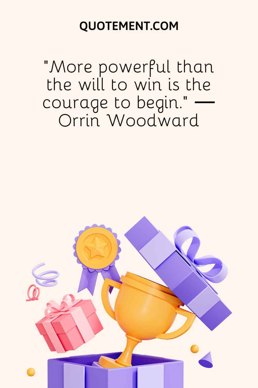 celebration trophy illustration representing winning motivational quote