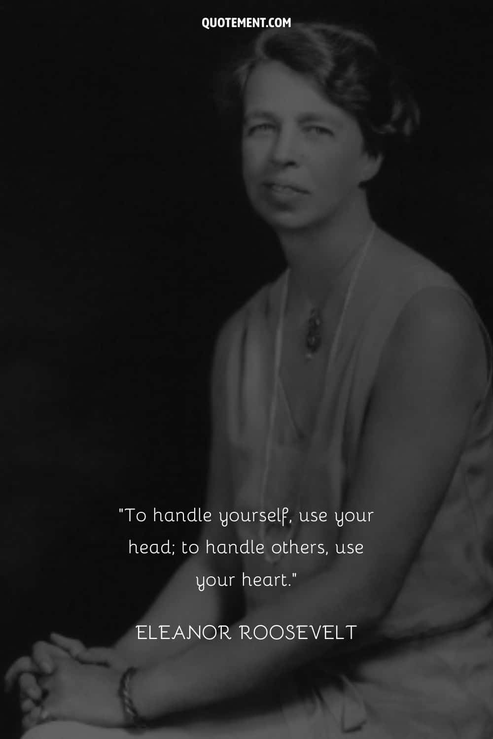 eleanor roosevelt quote on a background with her picture