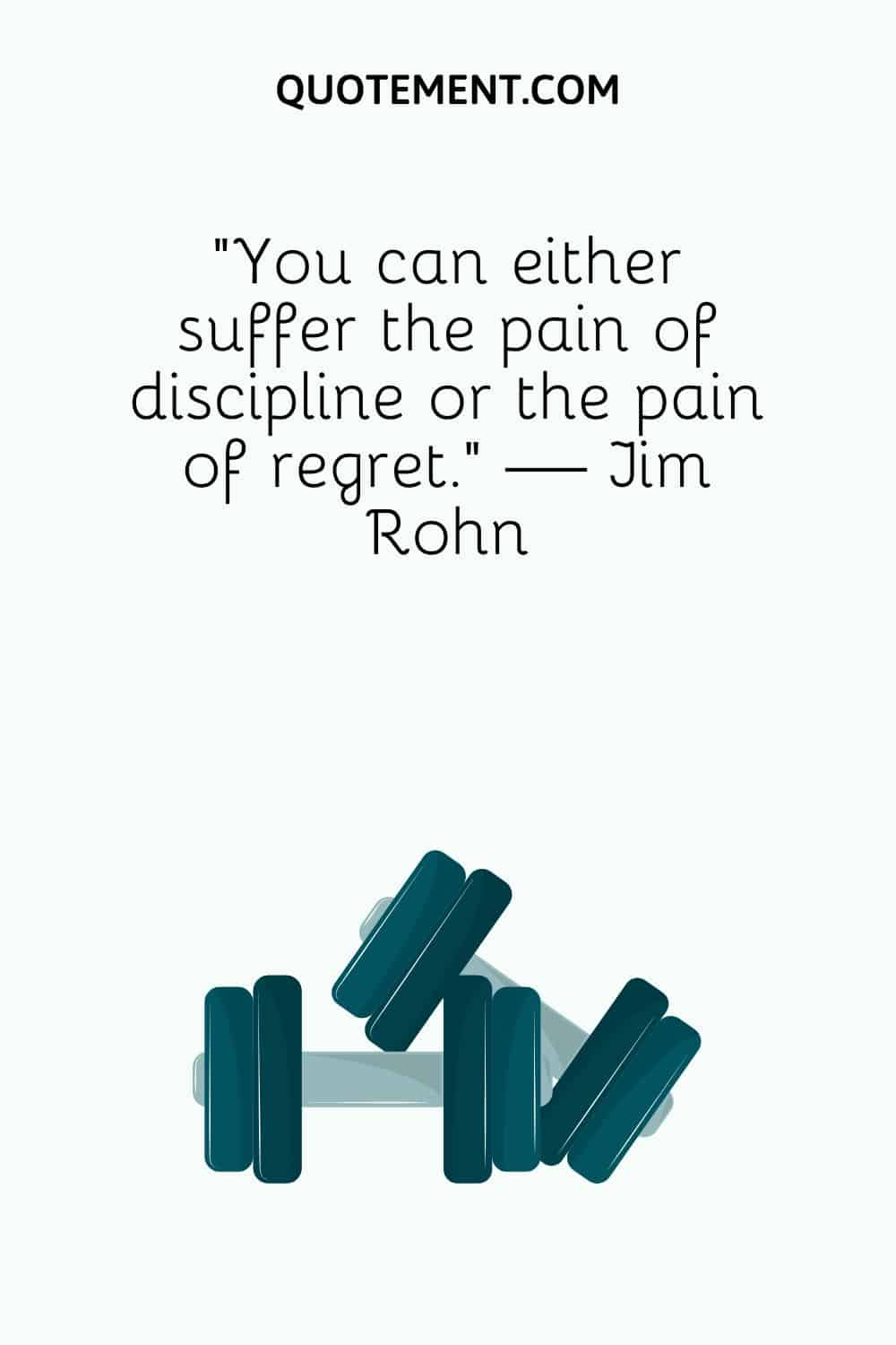 green dumbbells image representing short workout quote