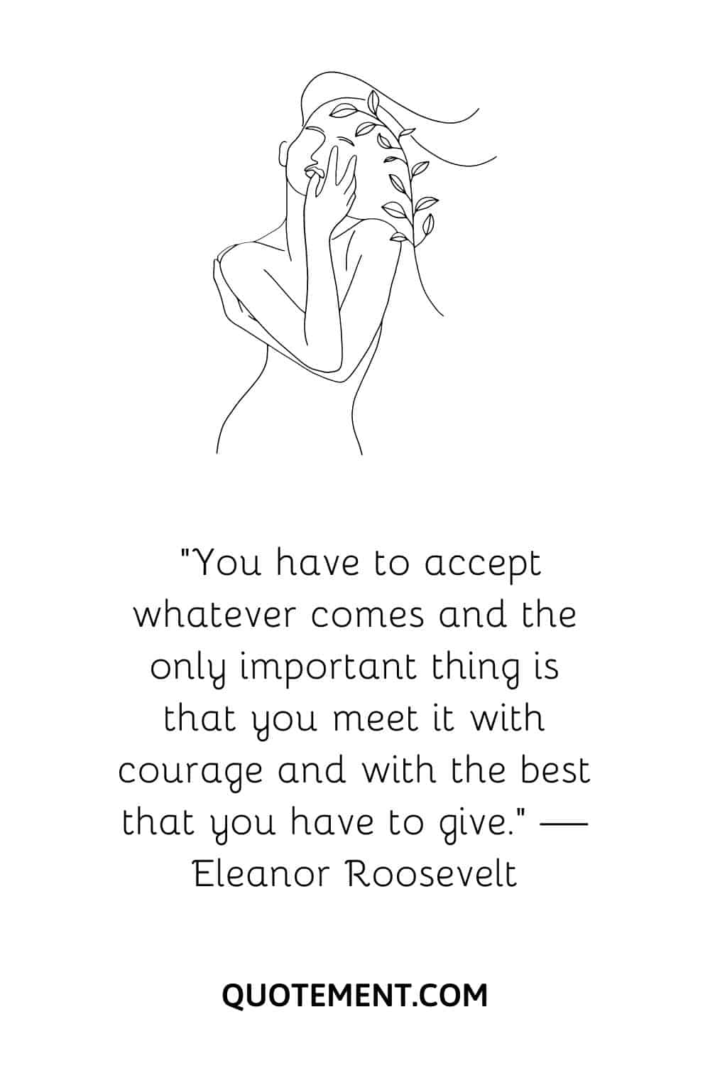 illustration of a woman's body representing the greatest acceptance quote