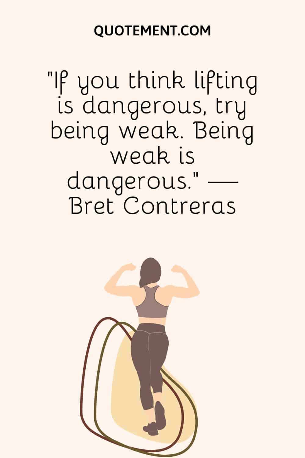 image of a fitness girl representing inspiring lifting quote