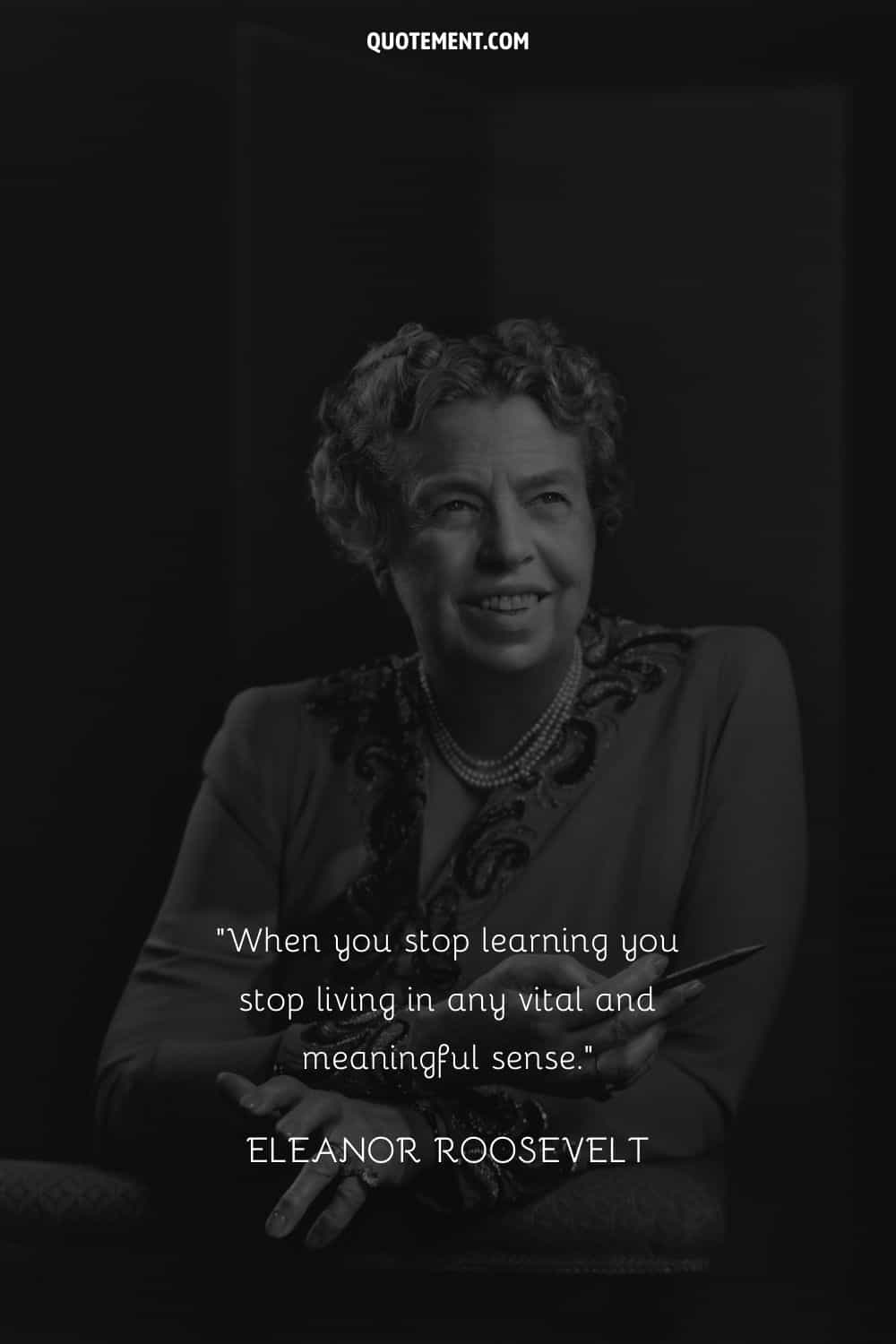 image of eleanor roosevelt with a quote about purpose