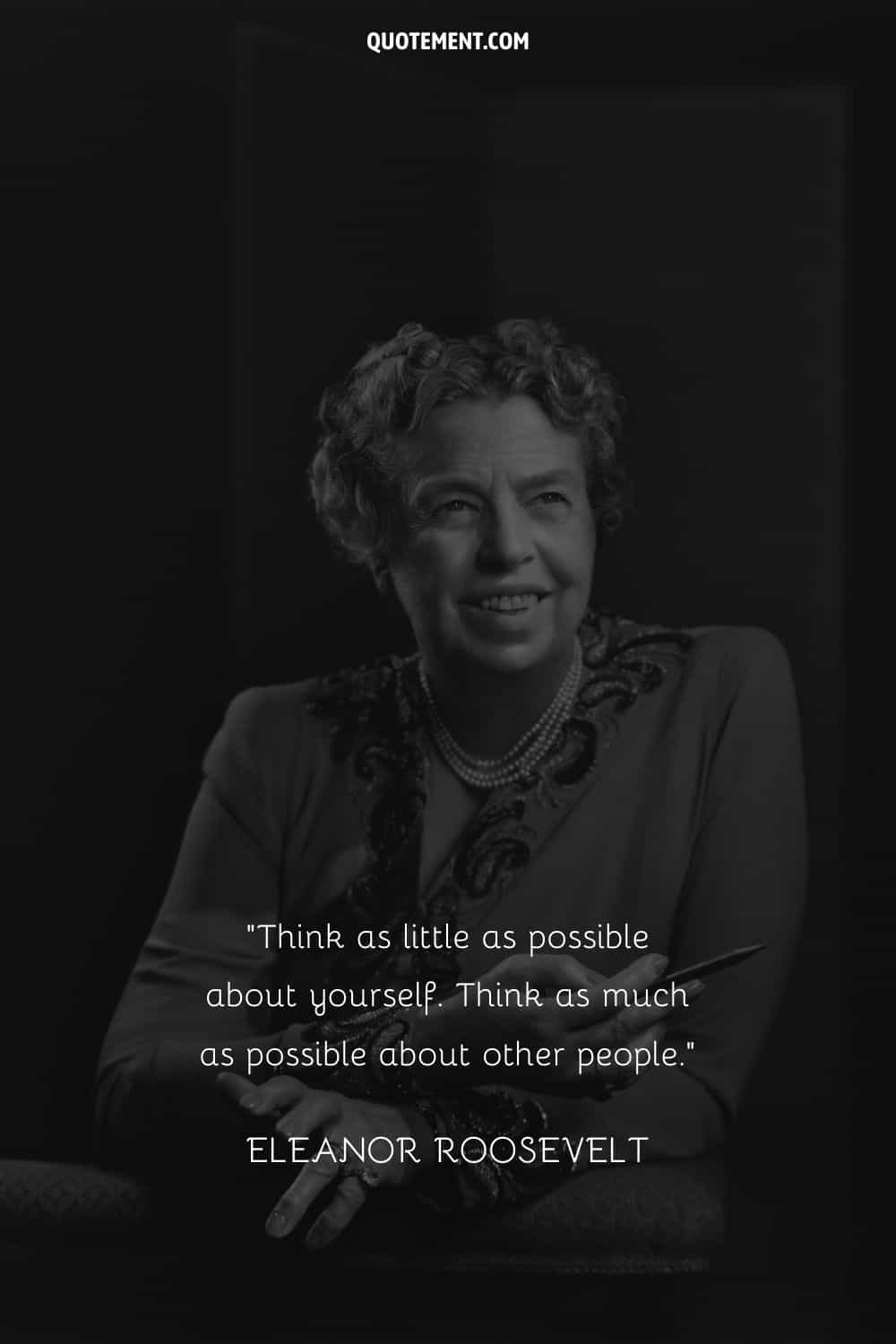 quote from eleanor roosevelt on a background with her picture