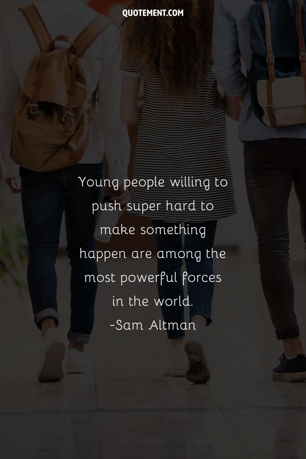 teens walking image representing inspirational youth quote to encourage teens