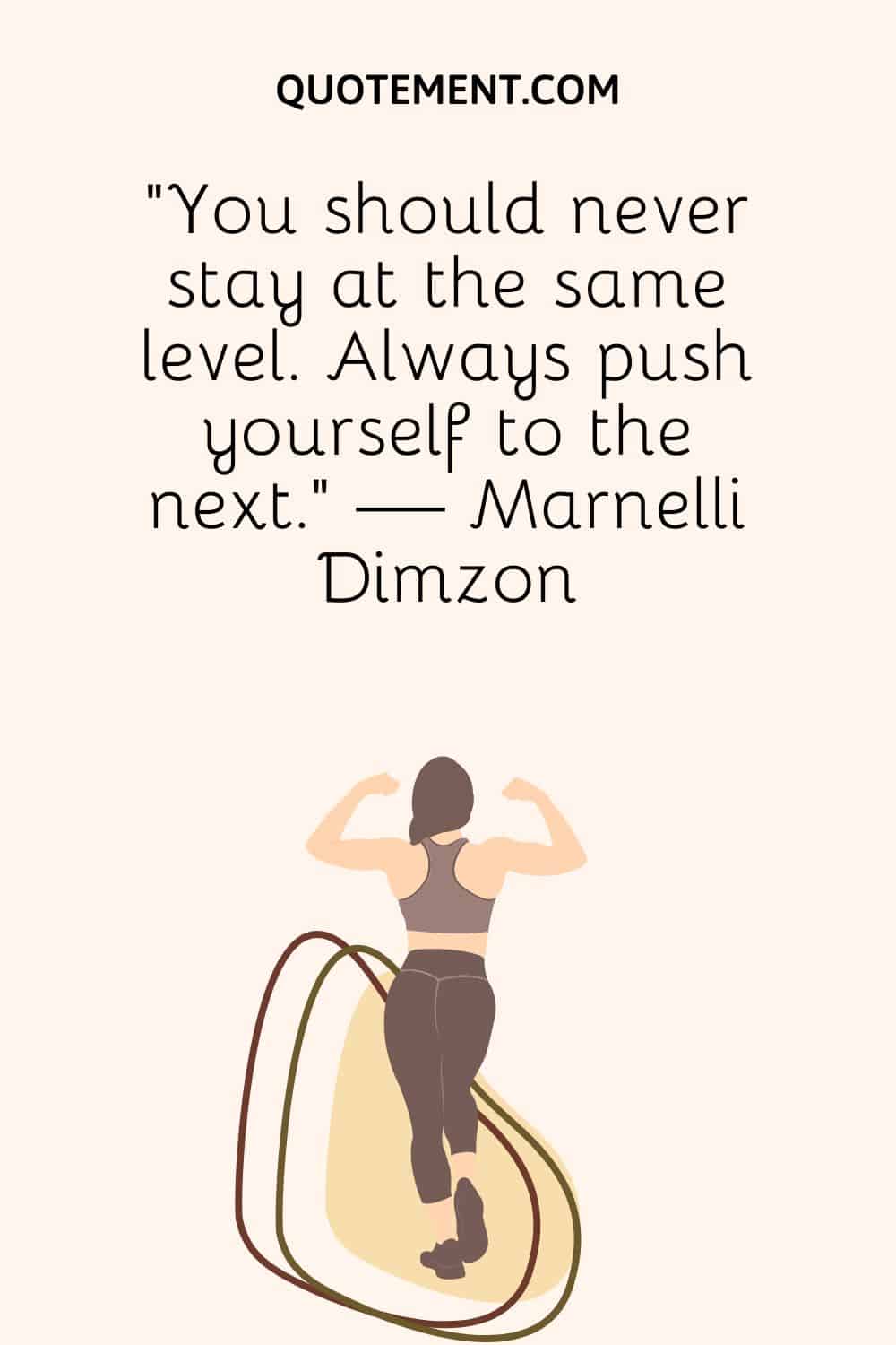 workout girl image representing fitness journey quote
