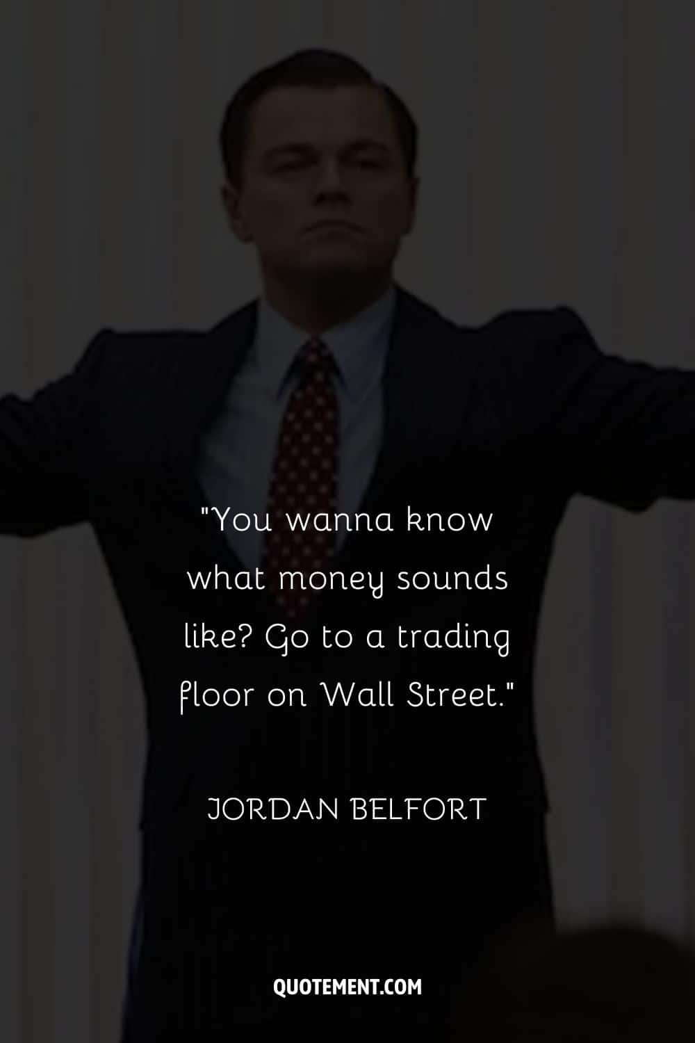 A glimpse into the confident world of Jordan Belfort representing jordan belfort quote life
