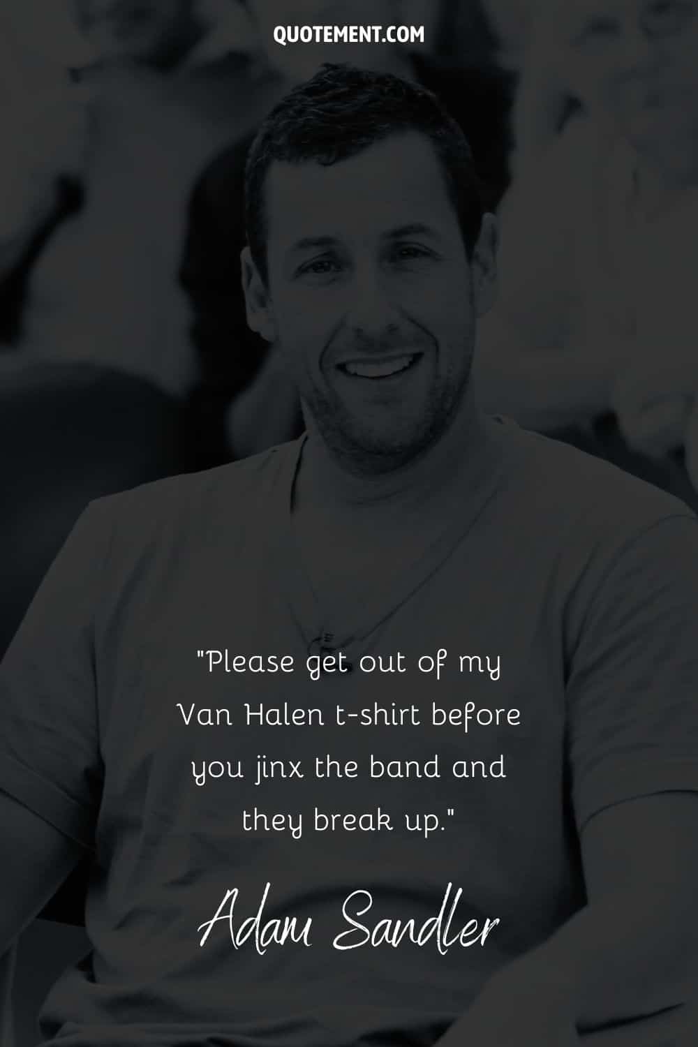 Adam Sandler image with a funny quote from Wedding Singer