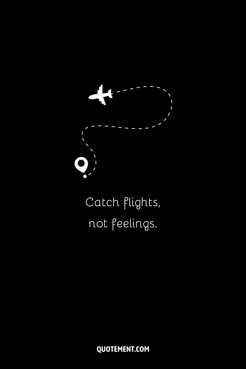 Cute travel caption perfect for Ig and a minimalistic illustration of a plane and location