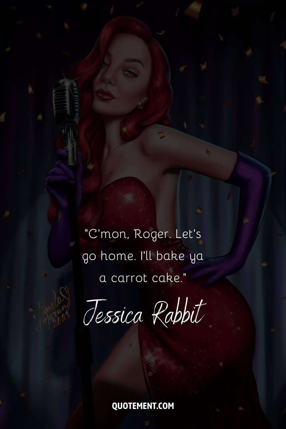 Jessica Rabbit image representing her quote about carrot cake
