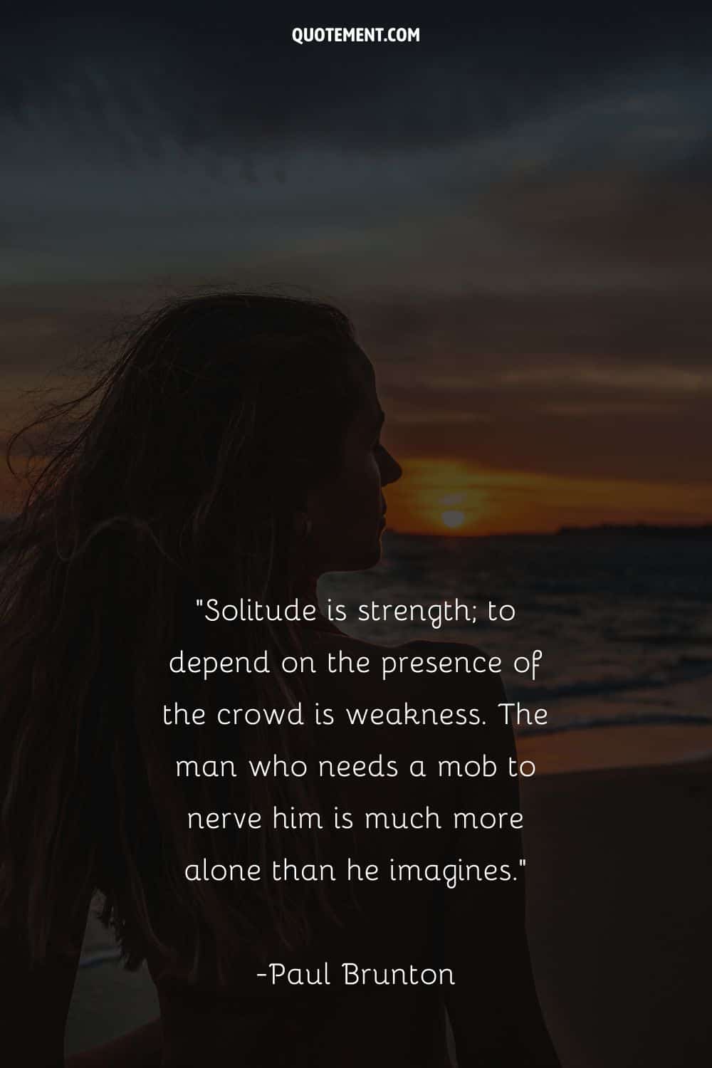 a blond girl at the beach representing quote on loneliness to give you strength
