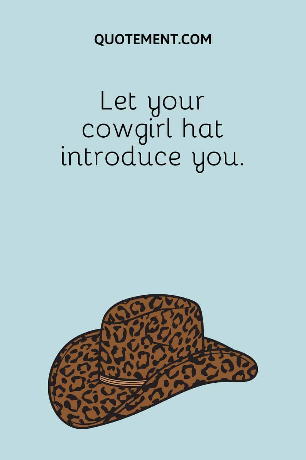 a cowgirl hat in leopard print
