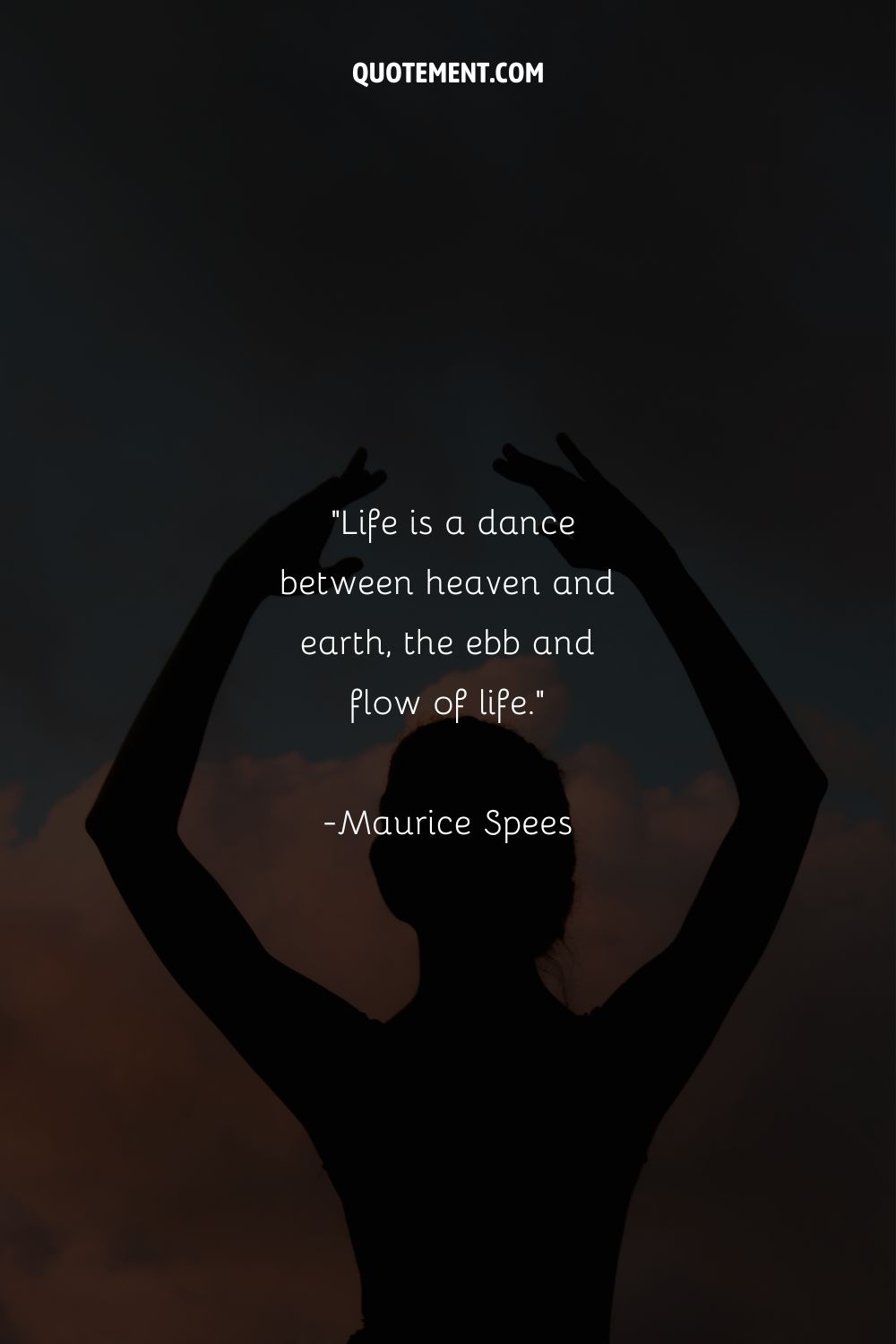 a dancer's silhouette representing quote about passion for dance