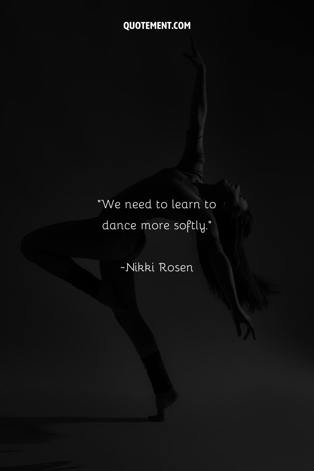 a girl softly dancing representing famous quote by dancer