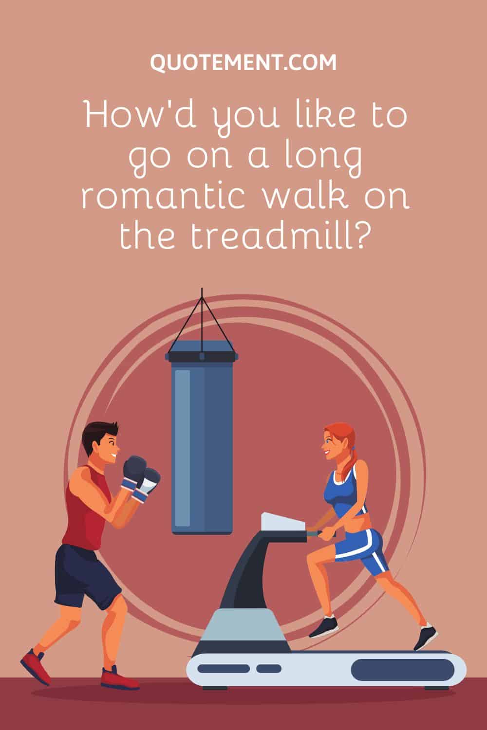 a guy boxing and a girl running on a treadmill