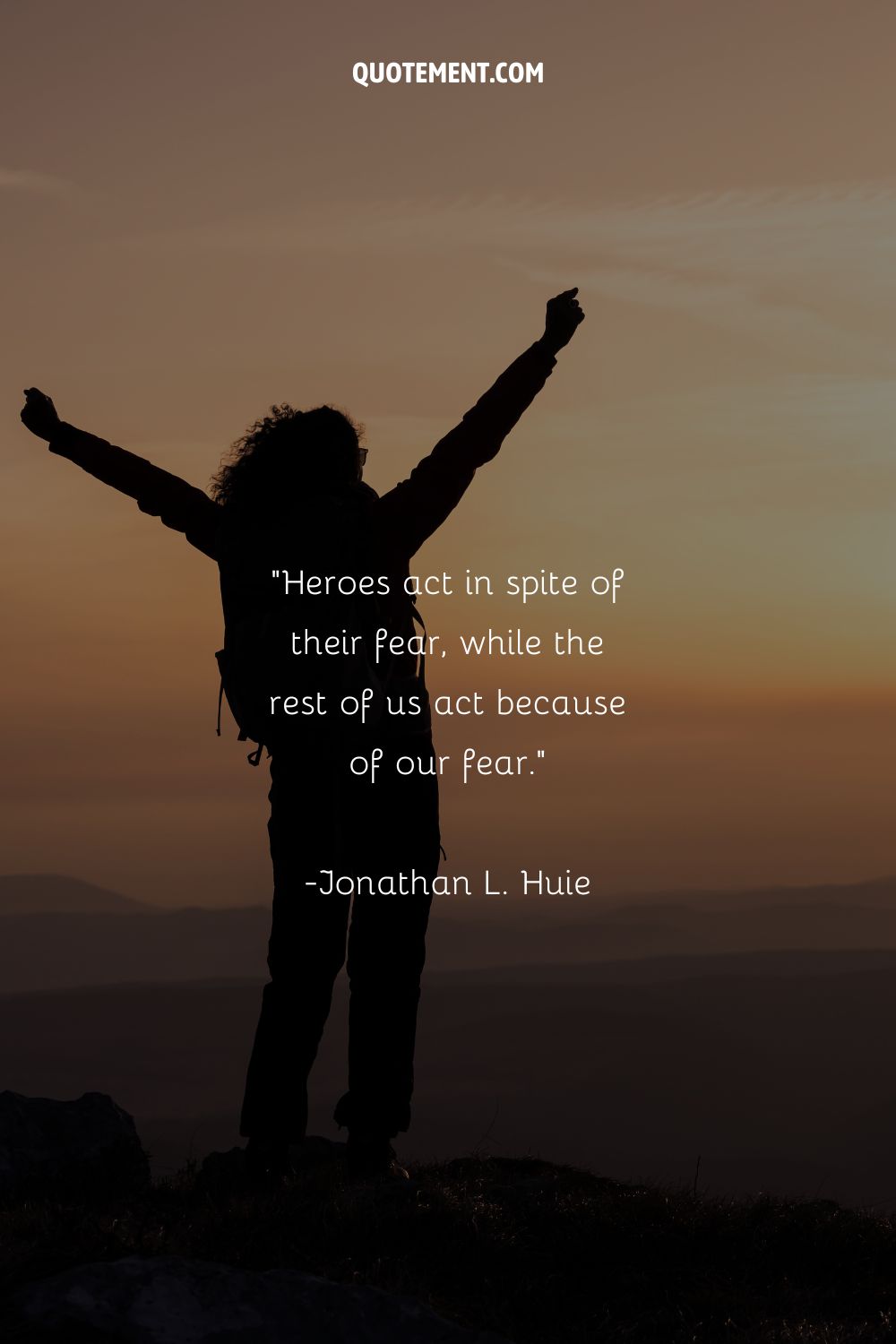 a hiking girl representing quote on courageous heros