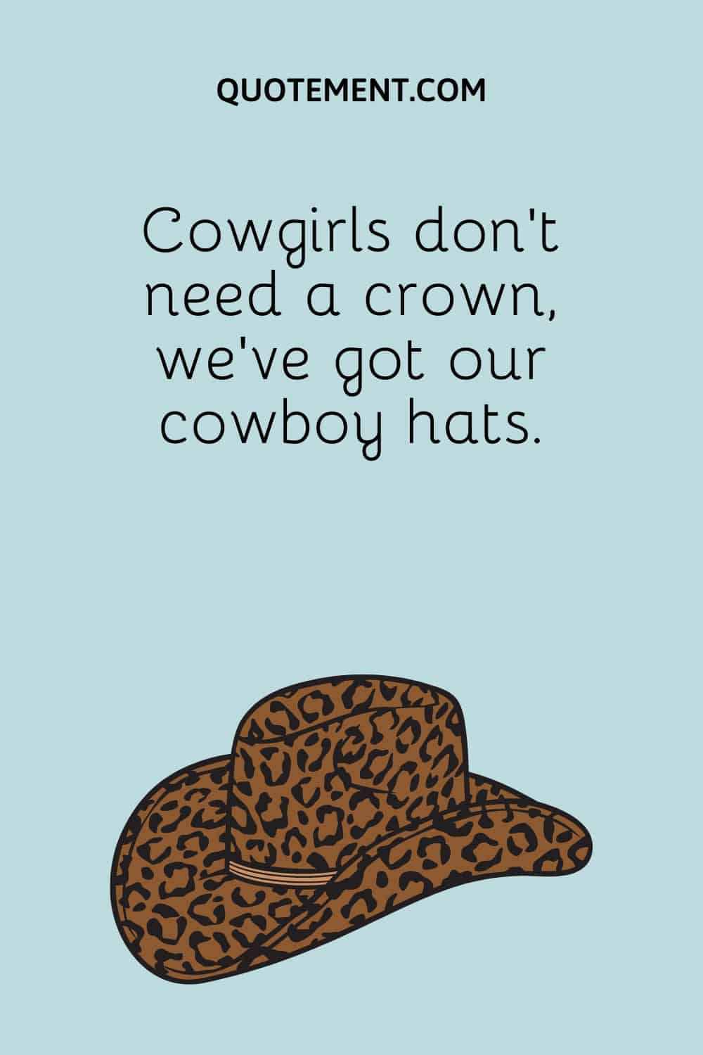 a leopard-printed cowgirl hat
