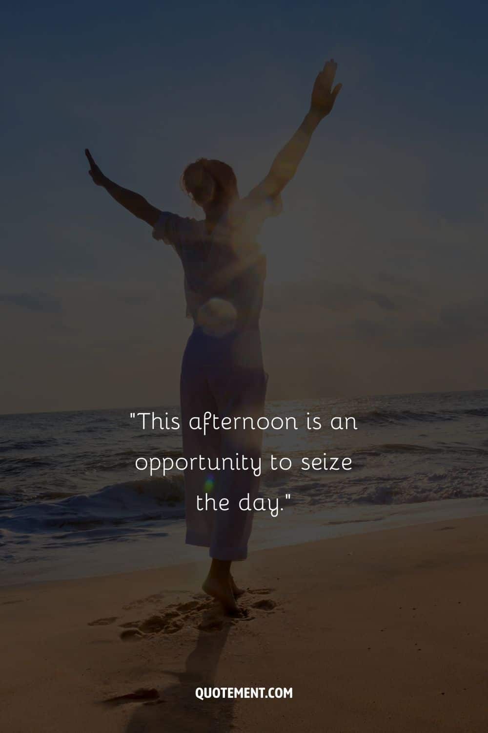 a woman walking on the beach representing affirmation for Thursday mid-day