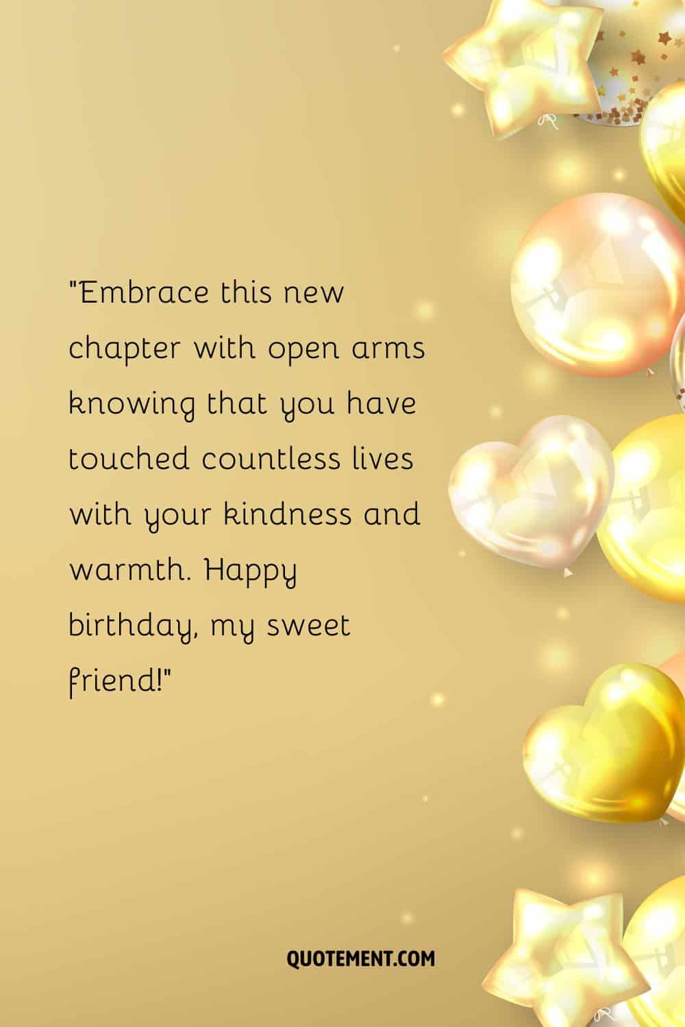 globos de cumpleaños que representan el deseo de cumpleaños de un amigo de 72 años