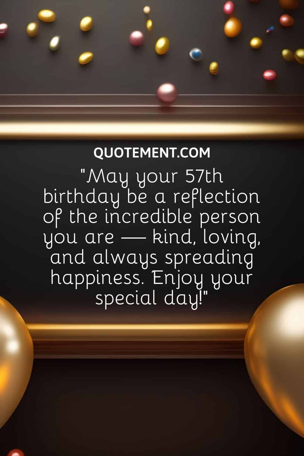 globos de cumpleaños que representan la forma más bonita de decir feliz 57 cumpleaños