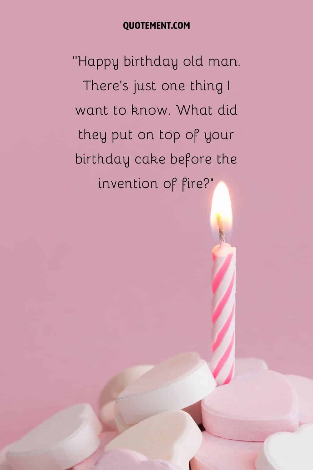 birthday candle image representing a funny sixty-sixth birthday wish