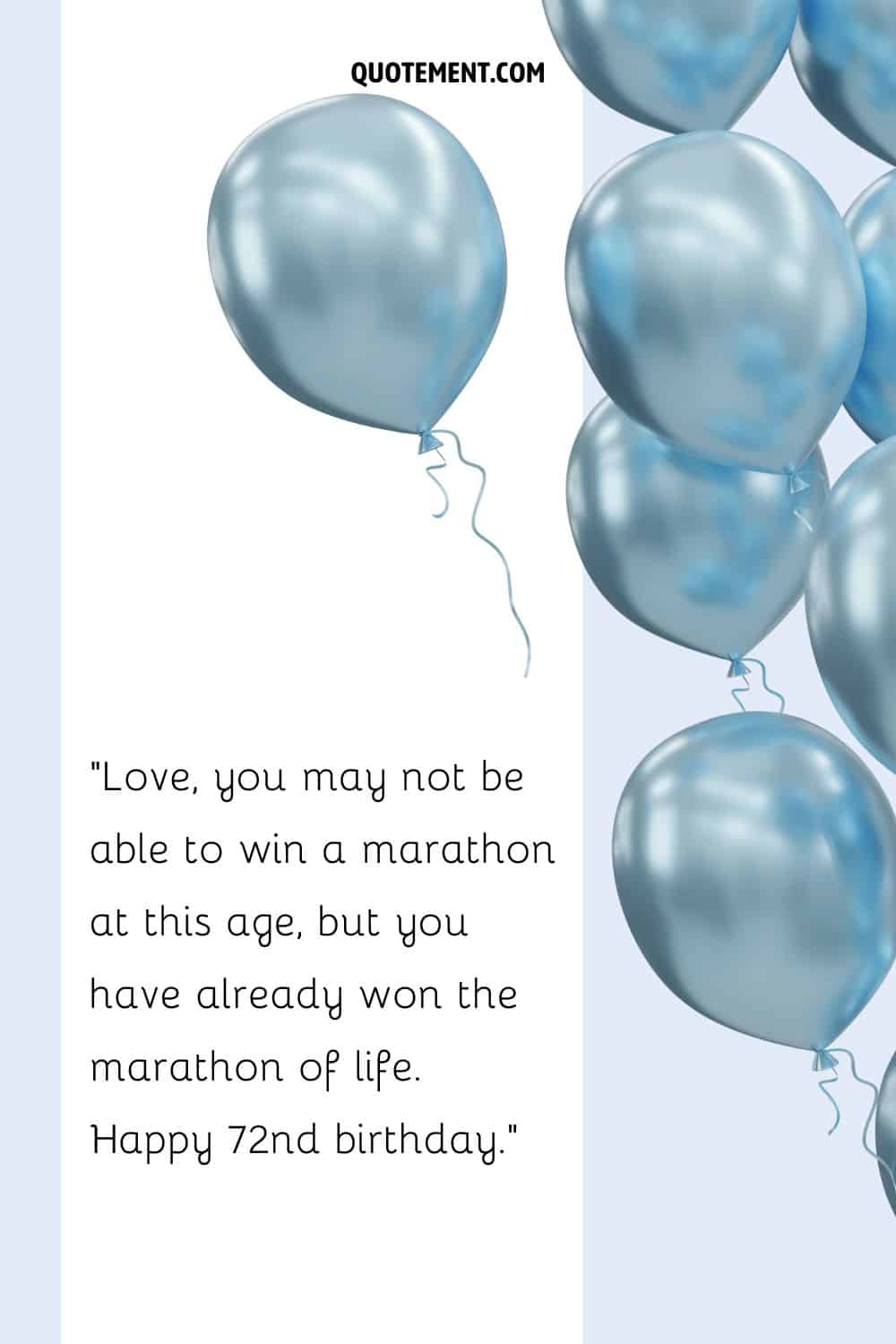 blue balloons representing happy birthday wish for husband