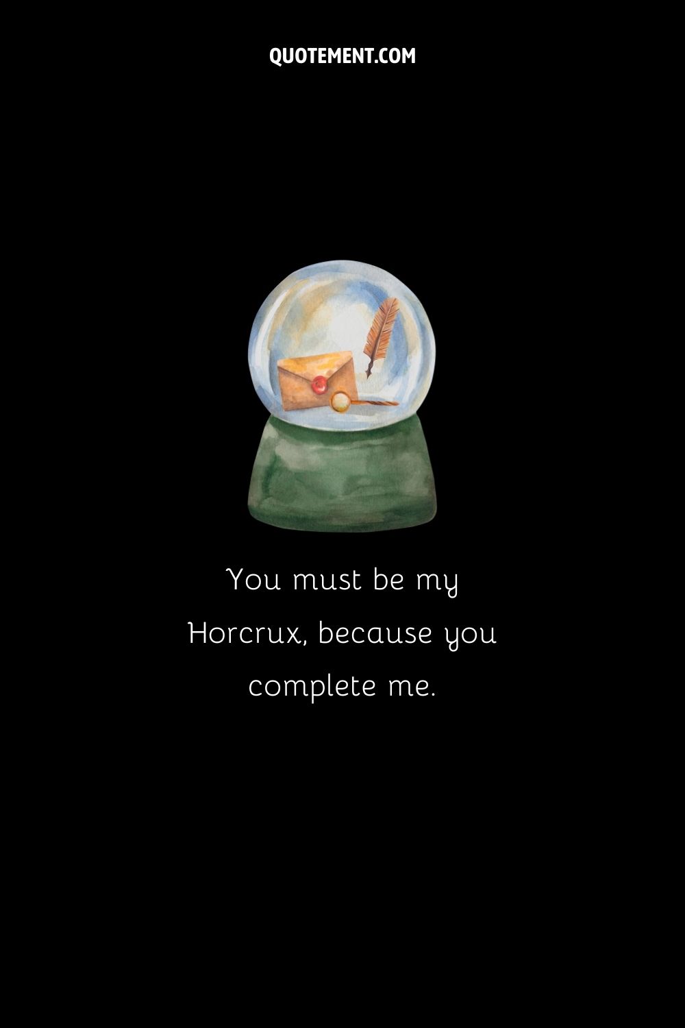 crystal ball illustration representing Horcrux pick up line
