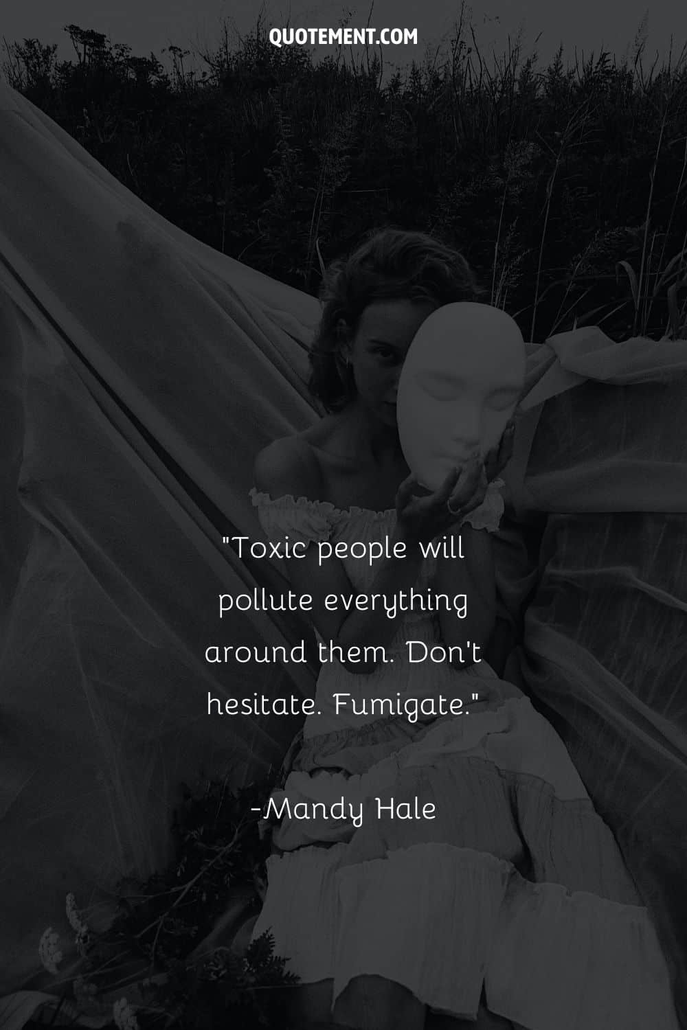 girl in white dress image representing quote on toxic people