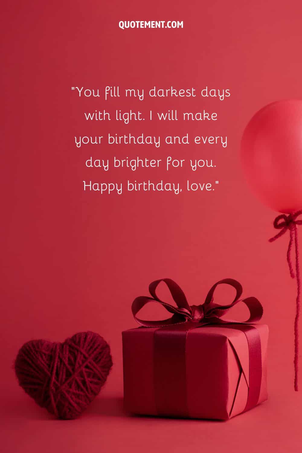 image of a red birthday gift box representing a romantic 66th birthday wish
