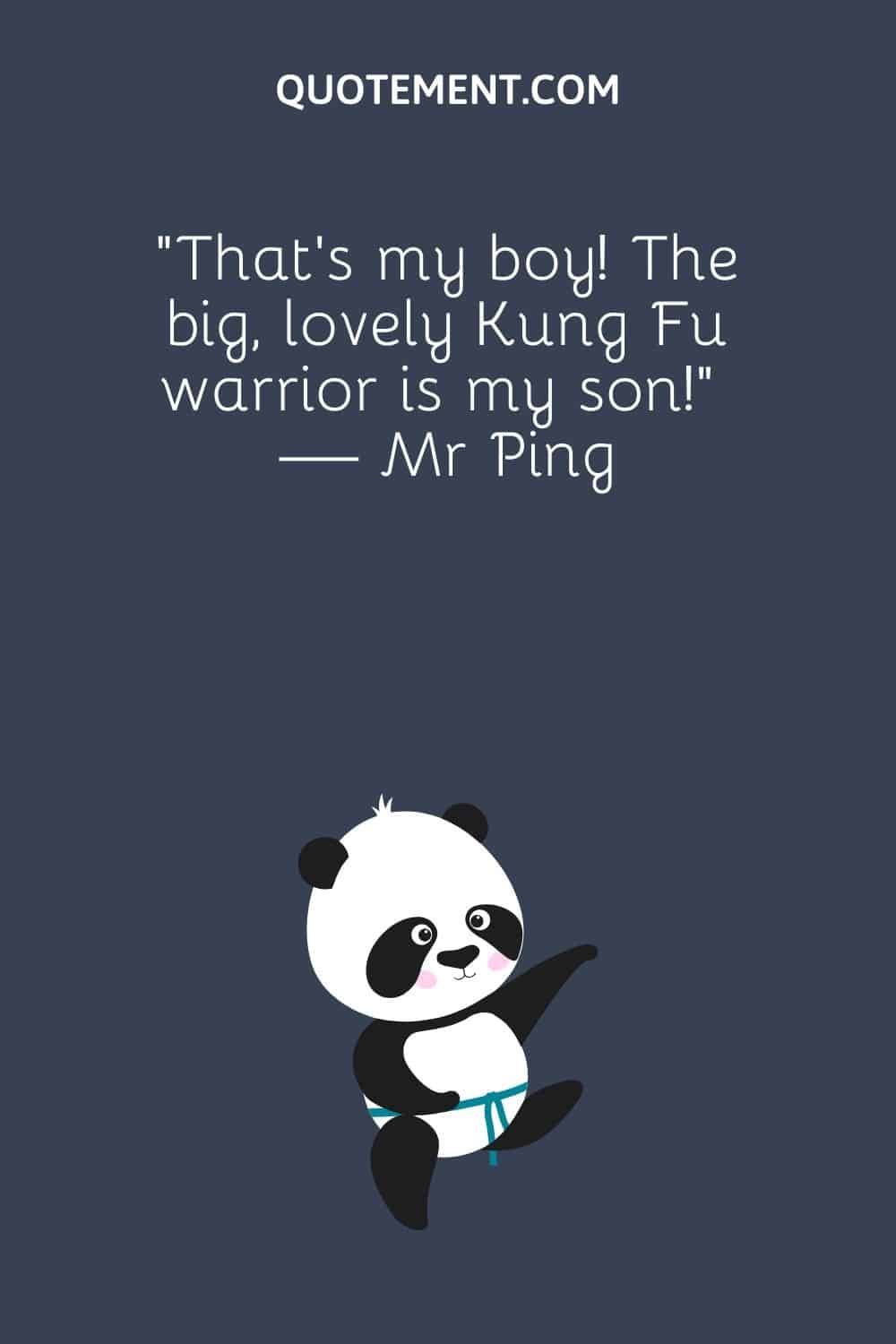 little panda wearing a kung fu belt