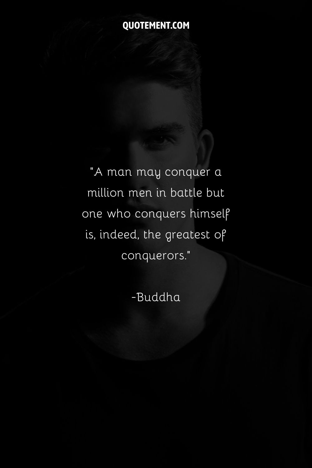 man in black and white representing encouraging quote for him