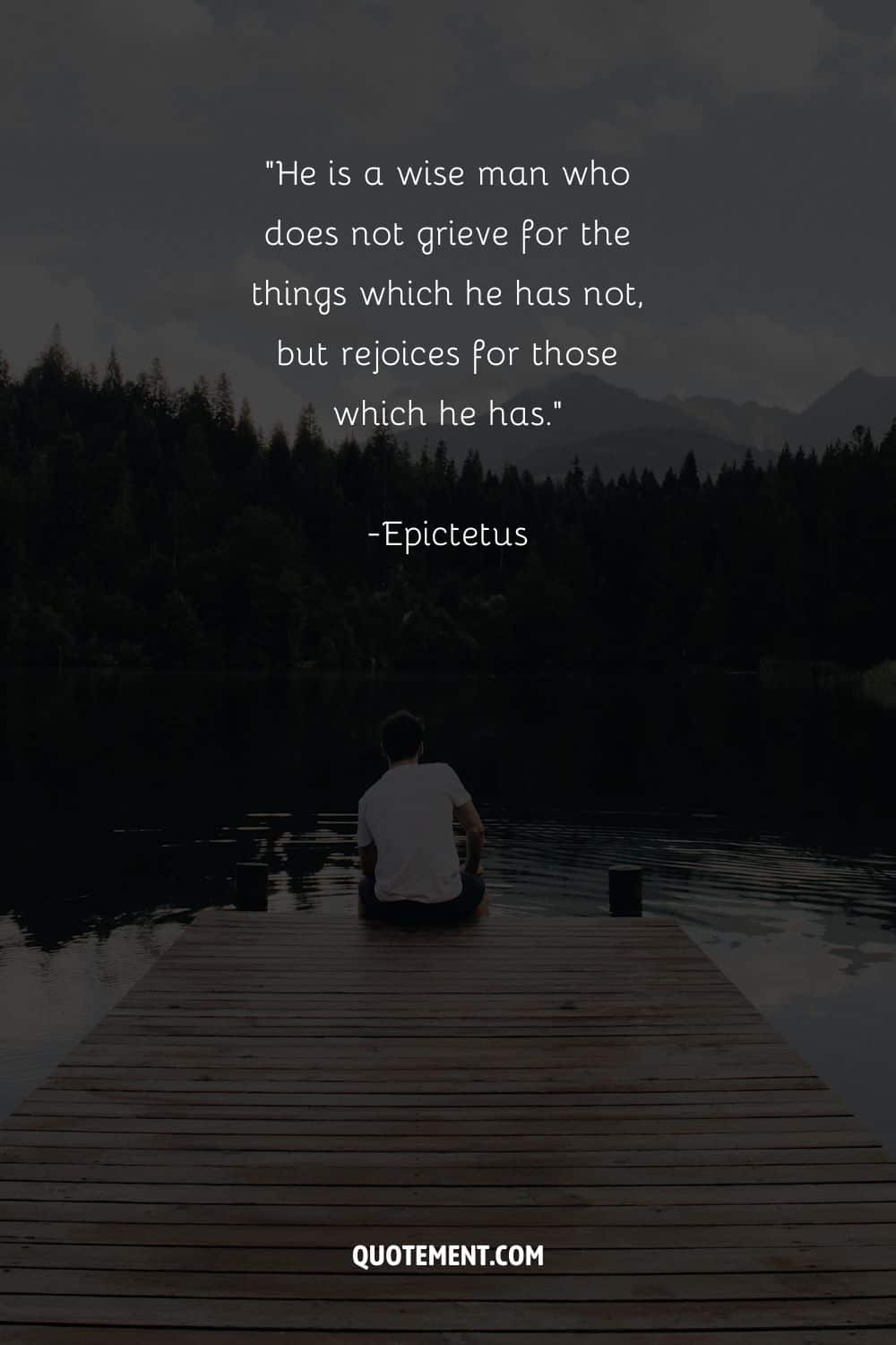 man sitting by water representing quote about wise men