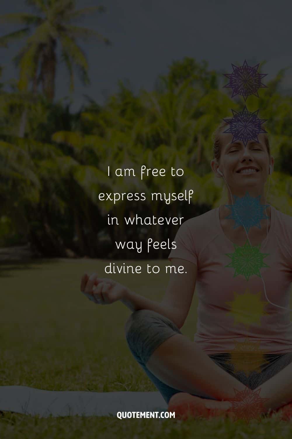 photograph of a woman in meditation representing an affirmation for the second chakra
