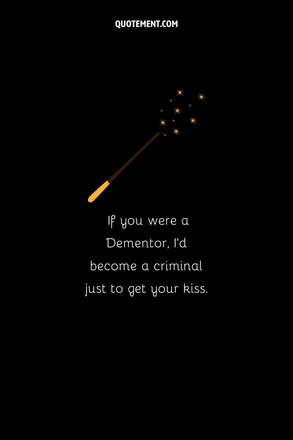 simple magic wand illustration representing Kiss pick up line
