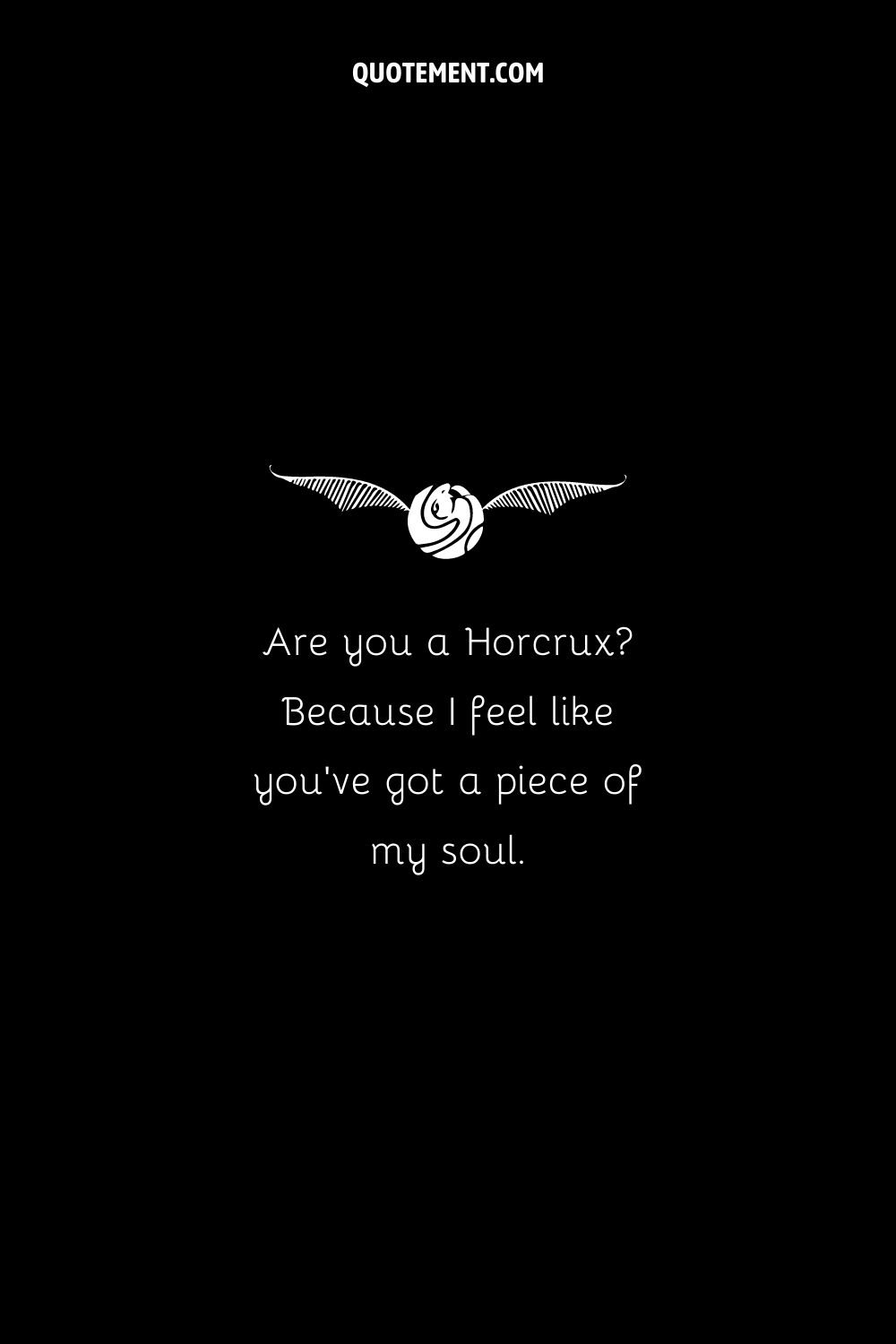 simple white illustration on a black background representing Harry Potter pick up line
