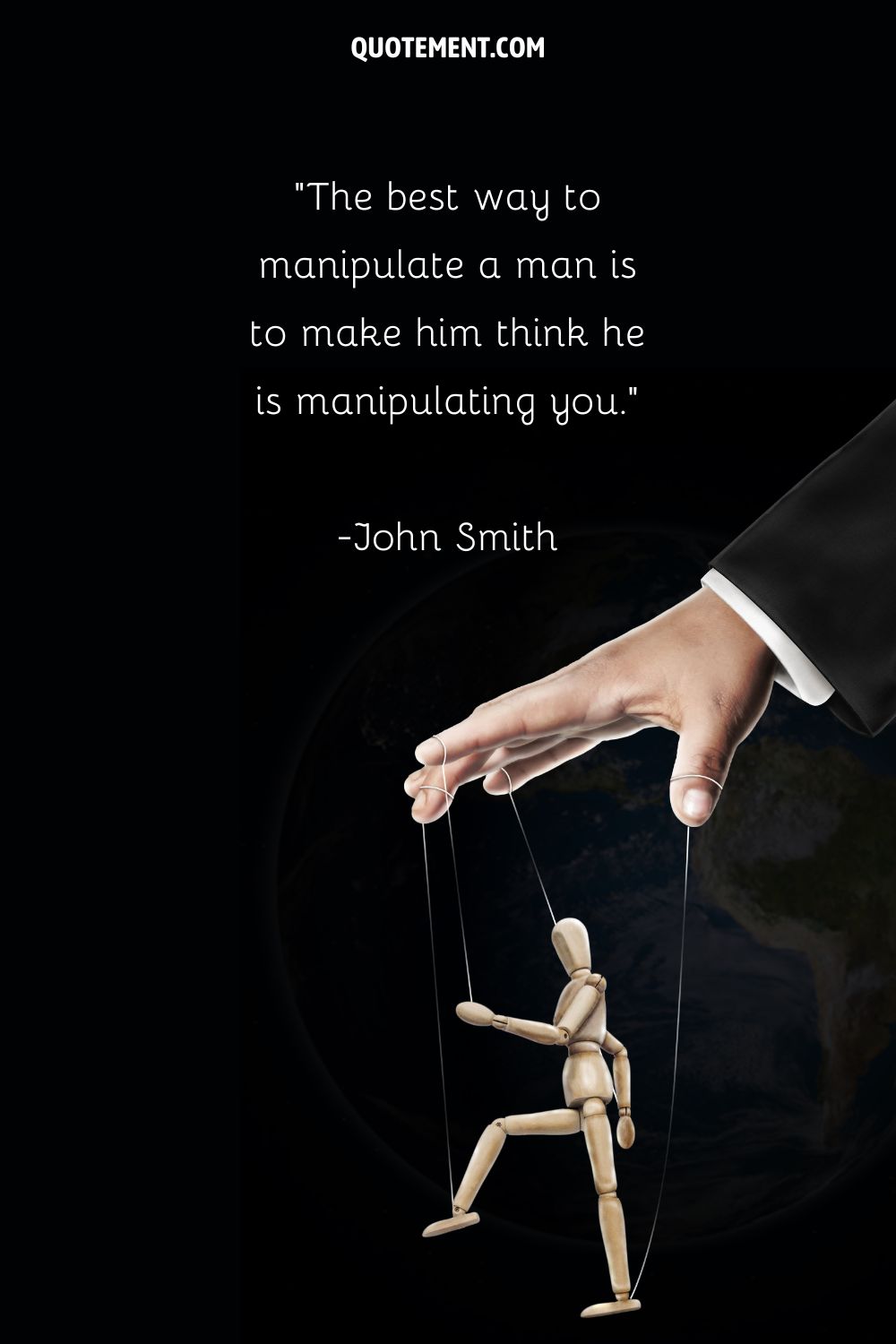 string puppet illustration representing manipulation quote