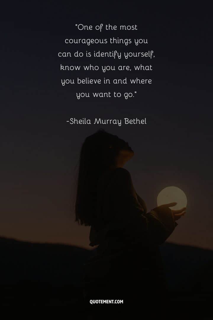 Woman holding the moon