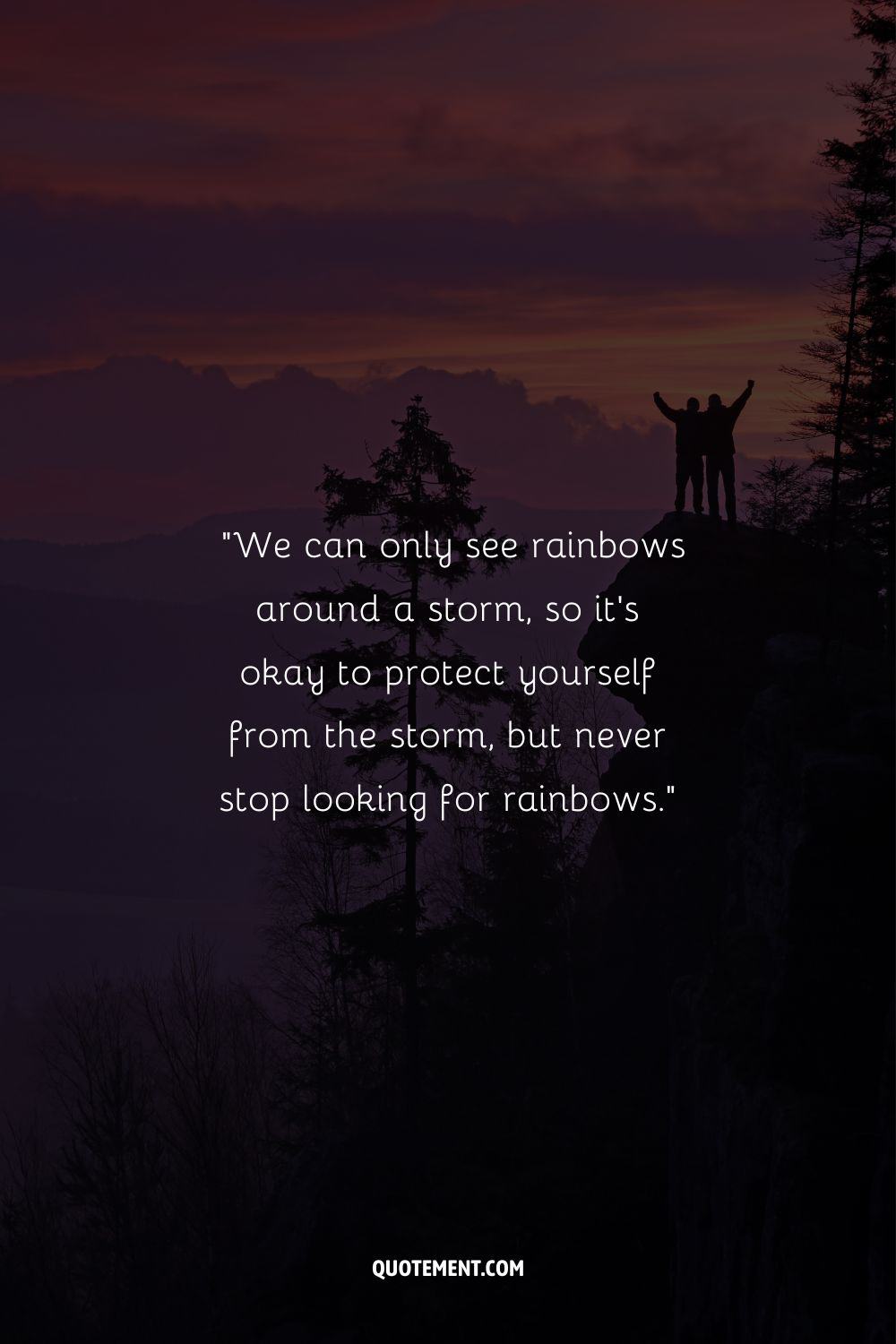 two male friends on a mountain top representing inspirational words of encouragement for a friend