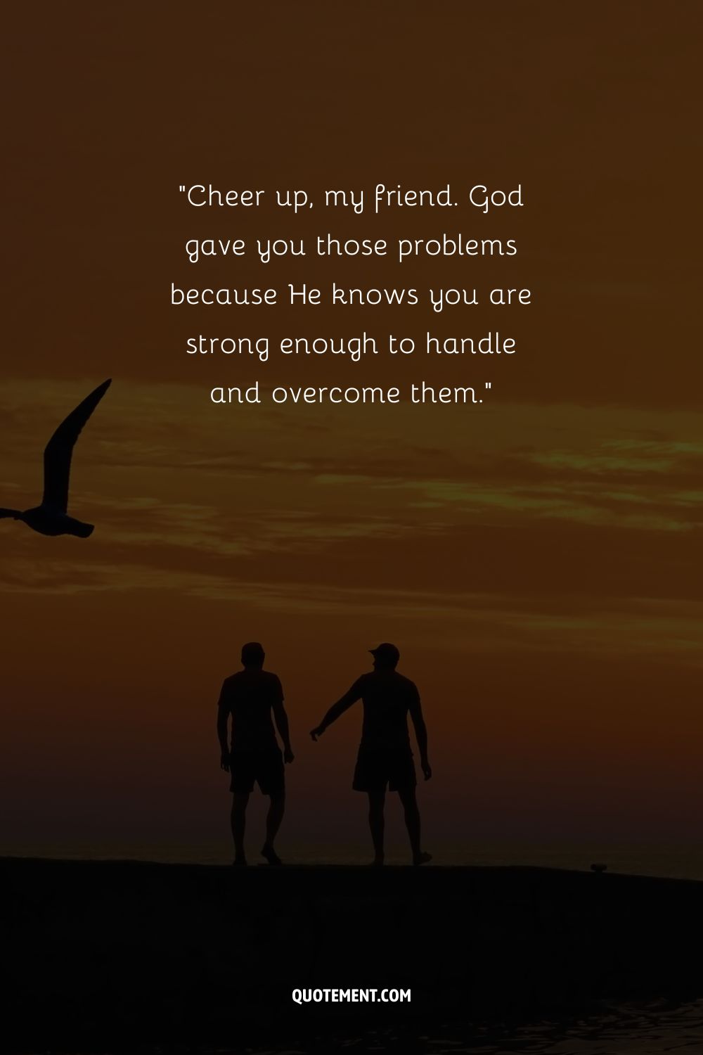 two male friends walking representing spiritual words to encourage friends