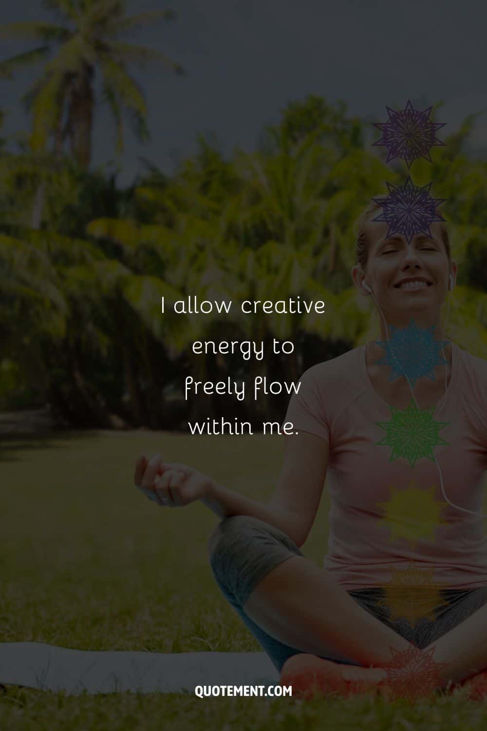woman meditating in nature representing a creativity affirmation
