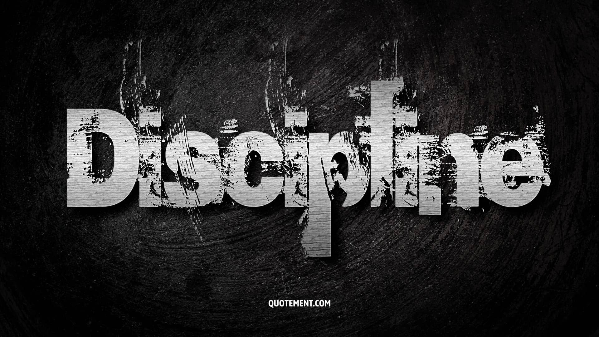 discipline written on a black background