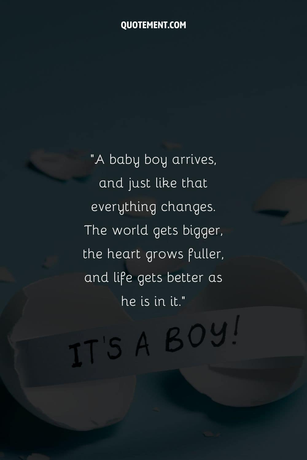 A baby boy arrives, and just like that everything changes