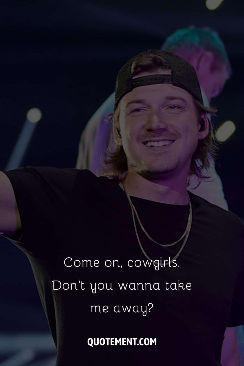 A country artist performing on stage representing morgan wallen quote