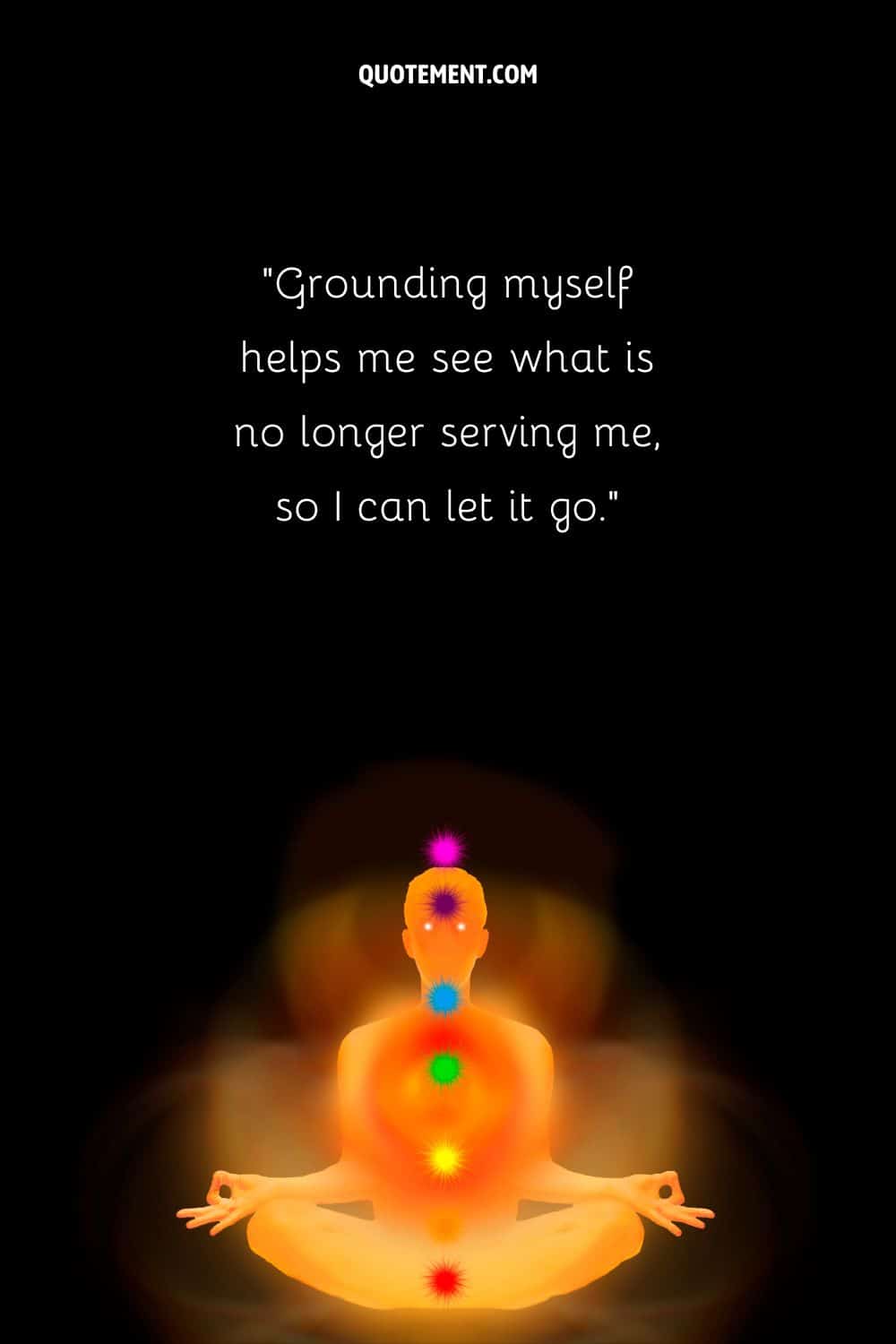 Illustration of chakra meditation and a powerful root chakra affirmation for grounding